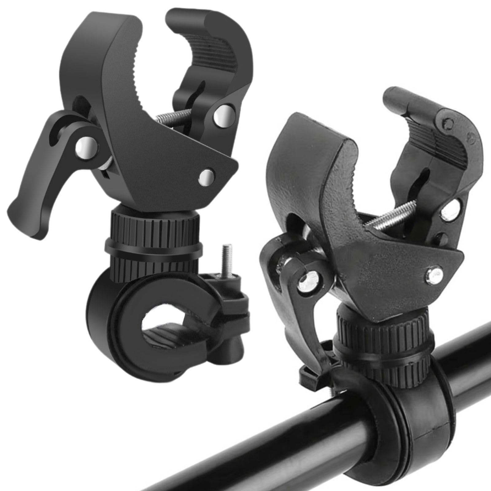 

CHASO Набор велосипедных фонарей из фонарика, велосипедного фонаря, держателя для велосипедного руля черного цвета, 2, зажим, вращение на 360 градусов, кронштейн, стойка, крепление,