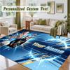 Crystal Velvet Square Rug Custom NameErling Haaland Pattern Non Slip Home Floor Decor Rug