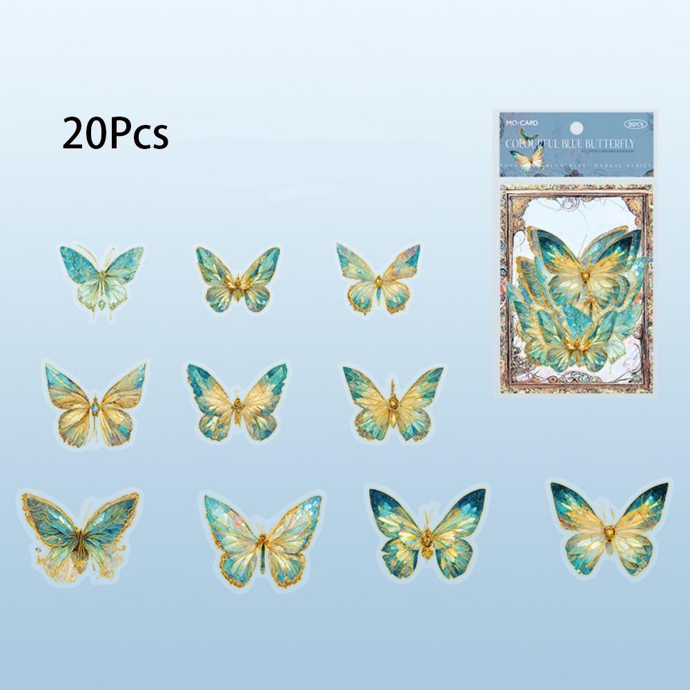 20Pcs Fashion Flashing 3D Pink Butterfly Creative Wall Sticker For DIY Stickers Modern Art Home Room Decoration DIY Wedding Gift