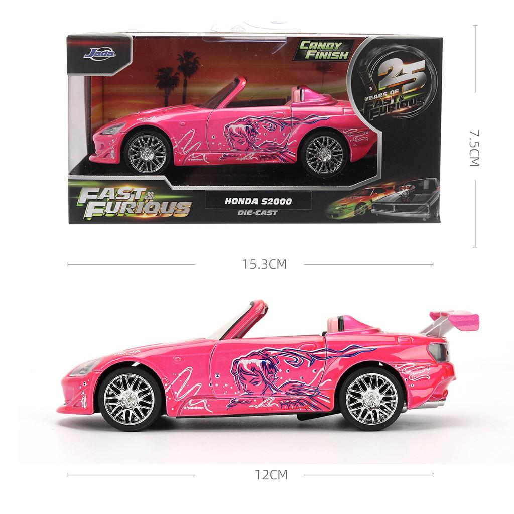 JADA Fast & Furious 25th Anniversary 1:32 Die-cast Collection–Mitsubishi Eclipse/Toyota Supra/1970 Dodge Charger/Honda S2000