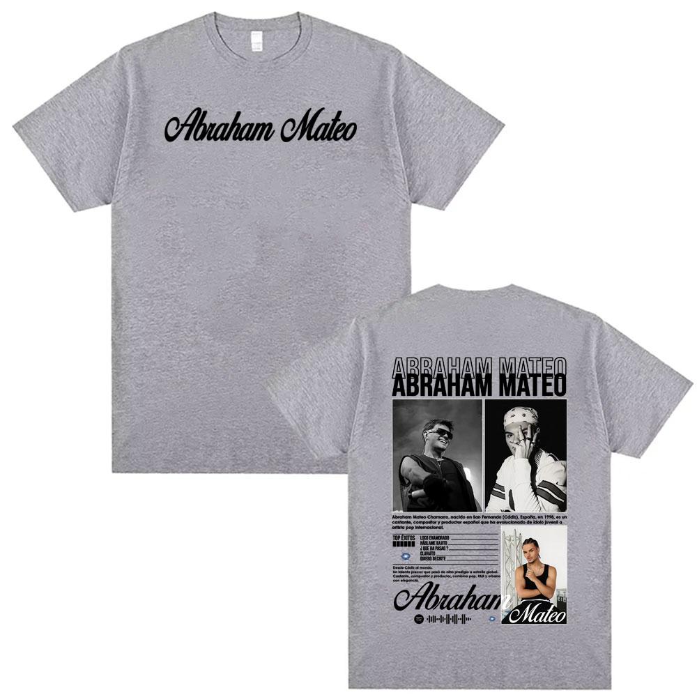 Rapper Abraham Mateo Album 2025 Tour Merch Tshirt Men Women Retro High Street Short Sleeve T Shirts Fashion 100 Cotton T Shirt