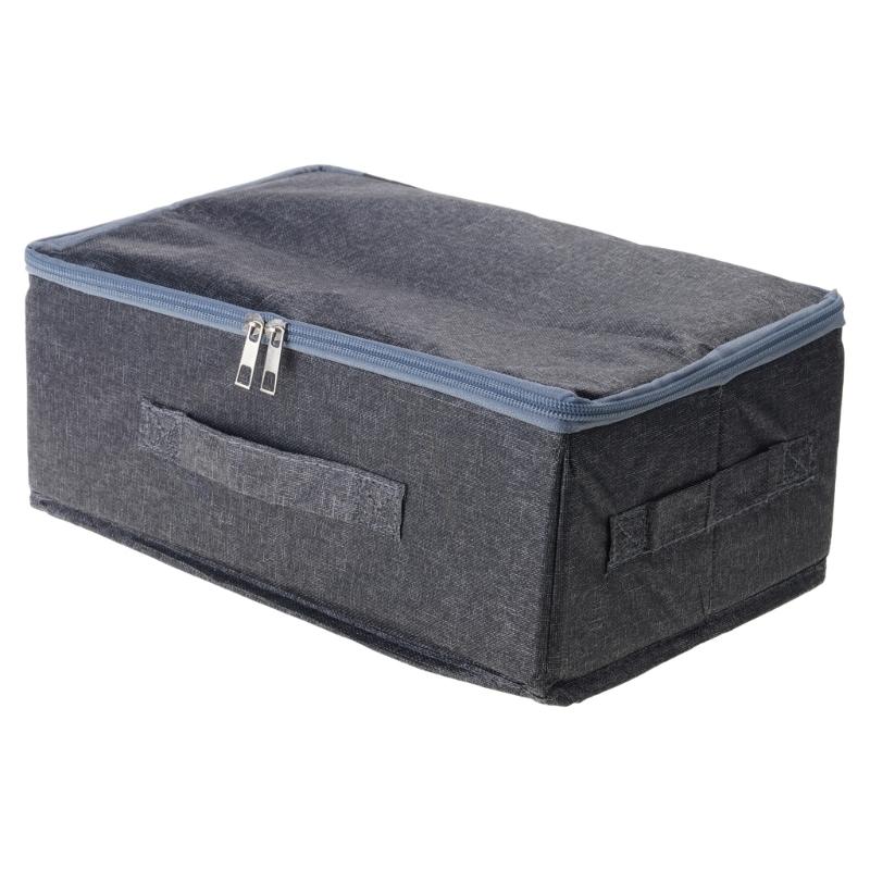 Oversized Fabric Storage Bin Featuring Smooth Hinged Lid Design Perfect For Living Room Or Closet S 744₽