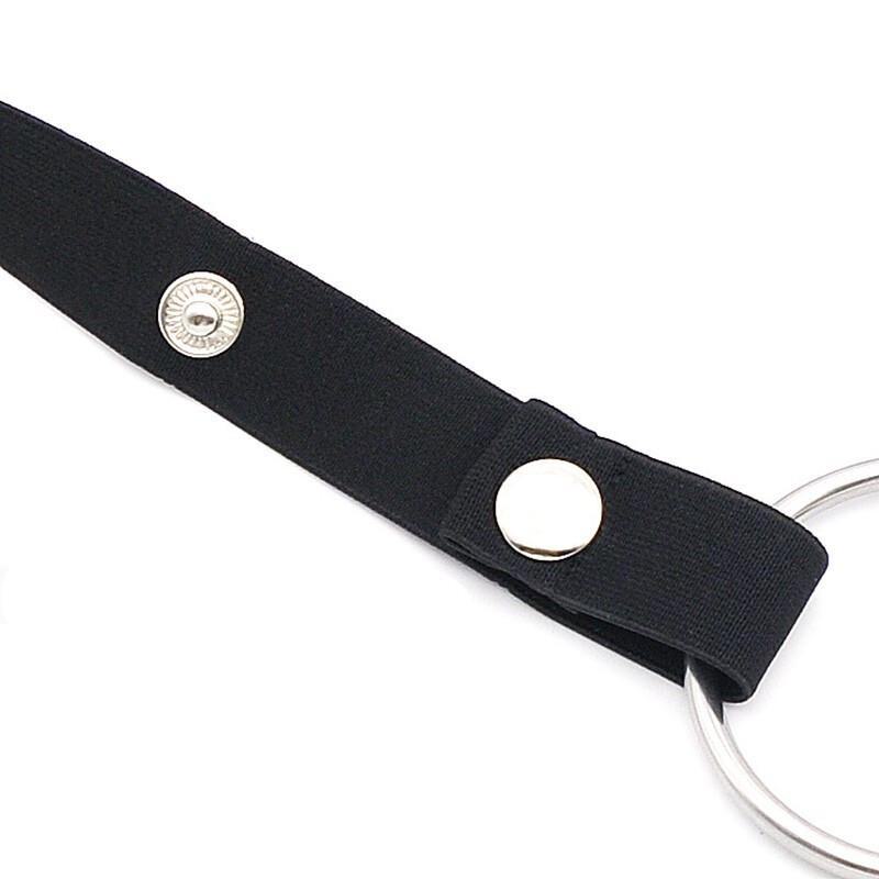 Męska elastyczna klatka chastity z zamkiem i pasem podtrzymującym