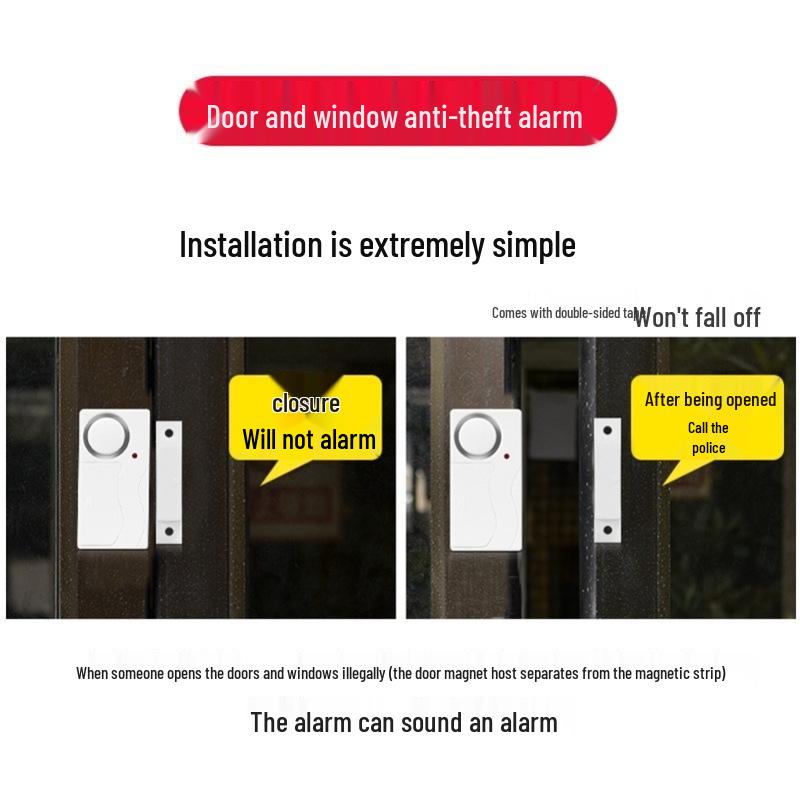Wireless Electronic Door Magnet Alarm: Remote Control, Anti-Theft, Epidemic Prevention, Room Door Switch Reminder