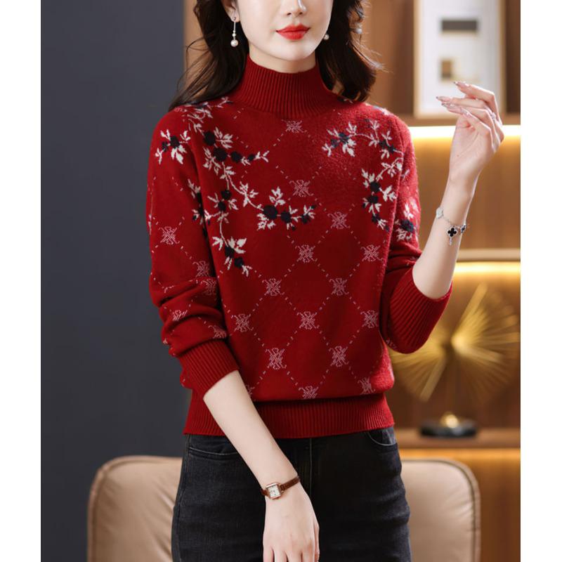 Pulover tricot cu gât înalt de iarnă pentru femei Pulover cu mânecă lungă tricot de dimensiuni mari