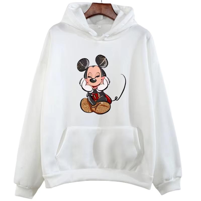 

Minnie Mouse Print Hoodie Kawaiii Men s and Women s Disney Sweatshirt Autumn Fashion Comfortable Casual O-neck Streetwear Jumper 3XL