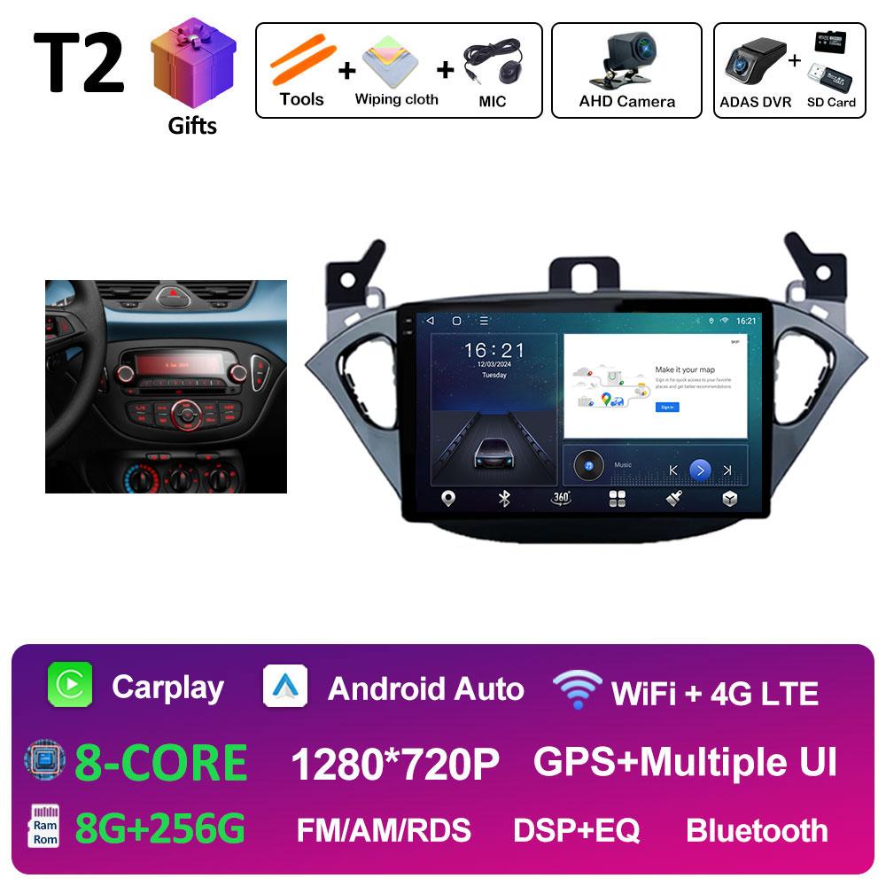 9 Inch Car Video For Opel Corsa E 2015 2016 2017 2018 2019 Radio Player Navigation GPS Wireless Carplay Cooling Fan Auto Tools
