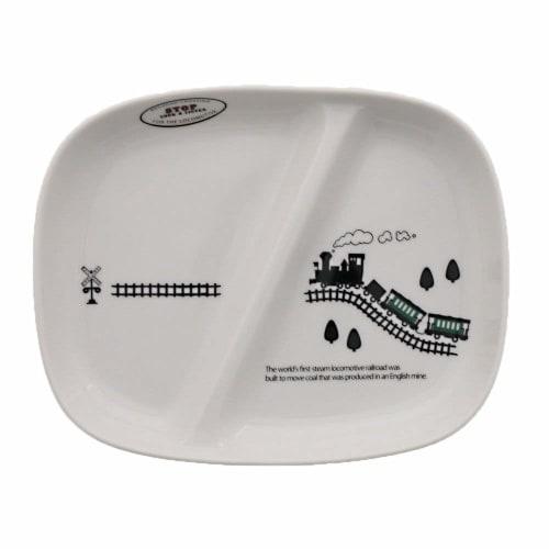 EAST table Children's Lunch Plate, 21.8cm, Train Design, for Boys, TOTOY, Made in Japan, Cute, Dishwasher and Microwave Safe, to-01303