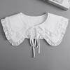 Double Layered Doll Fake Collar for Women's Autumn Trendy Shoulder Wraps Shirt Detachable Collar Small Shawl False  Collar