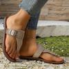 Mode Damen Sommer Zehensteg-Sandalen 2025 Rom Schuhe Damen Outdoor Flip Flops Damen Flache Sandalen Mode Schnalle Damen Sandalen