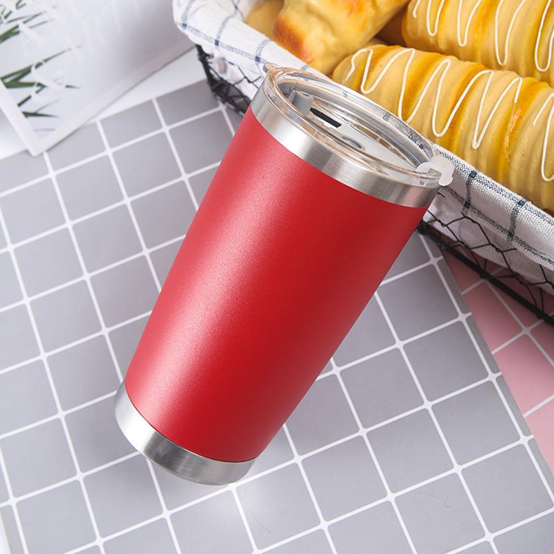 Large Capacity  Thermos Cup 600ml Vacuum Flasks Portable Stainless Steel Thermos Cup Water Bottle Travel Tea Mug Office Thermos Cup