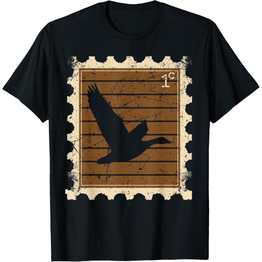 

Postage Stamp with a Flying Duck T-Shirt XXXXXL чорний