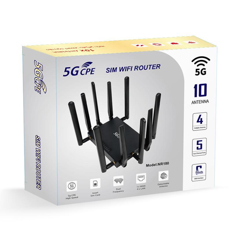 5G CPE WiFi 6 Dual-Band Router with SIM Card Slot (Central Asian Version)