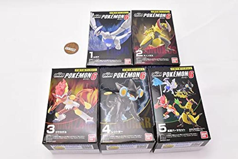 SHODO Pocket Monsters Pokemon 6 Set of 5 Types Sold In a [Complete (complete)] Not Box.