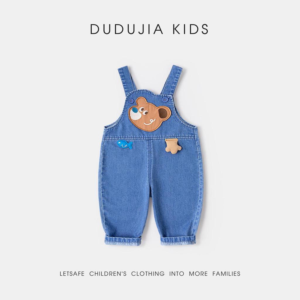 Dudu Family 100% Cotton Kids Spring Overalls: New Baby Jumpsuit for Boys