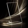 HESIN 10 Pack Acrylic Sign Holder 3.5x 5 Acrylic Store Price Tag L shape Portrait Version Rack with Slant Back for Notice, Info, Menu, Price Sheet,