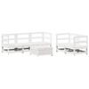 VidaXL Garden Lounge Set 6 Pcs White Solid Pine Wood, Outdoor Sofa Set, Garden Sofa Set, 3250805