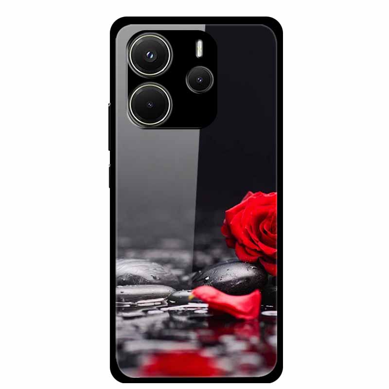 Case For Redmi Note 14 4G Case Note14 Coque Tempered Glass Hard Back Cover For Xiaomi Redmi Note 14 5G Phone Case Soft Bumper