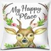Christmas Deer Pattern Pillowcase Square Pillowcase Home Office Decoration Pillowcase