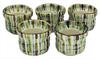 Seto Ware Oribe Tokusa Teacups and Approximately 7cm Diameter X 110ml Made In Product Number "Nakajima Shiokusa" Design, Teacups, 5.5cm Height,
