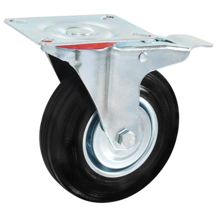 VidaXL Roulettes pivotantes avec double frein 4 pcs 125 mm