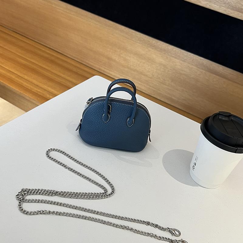 2025 Super Mini Women Crossbody Bags Genuine Leather Handbag Small Chains Shoulder Bag For Ladies First Layer Of Cowhide Shell Bag