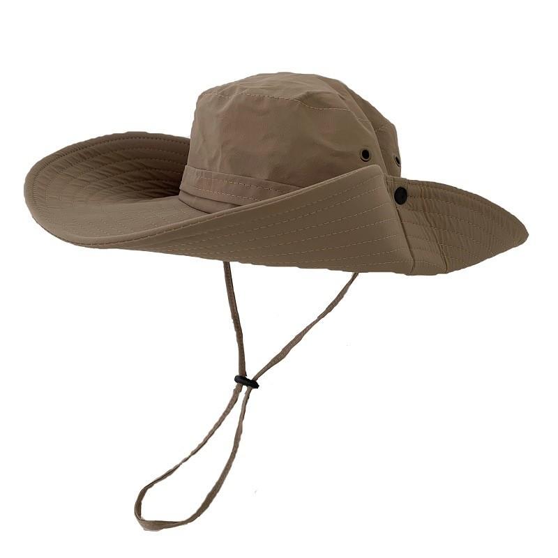 Outdoor Sun Breathable Hat For Men And Women Cotton Blend Material With Roll Brim