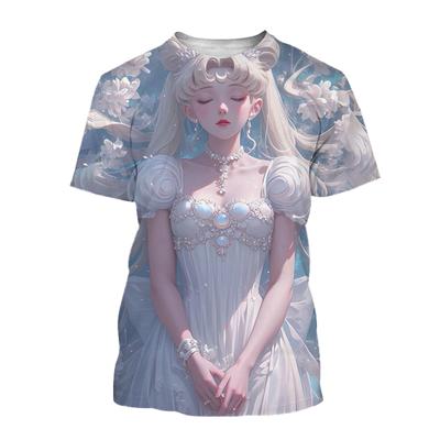 T-shirts Anime Sailor Moon Japon Impression 3D Été Homme Femme T-shirt Manches Courtes Oversize Harajuku T-shirts Hauts Vêtements Enfants