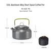 Large Capacity Outdoor Ultra-Light Aluminum Teapot Kettle, Portable 1.8L Camping Coffee Pot