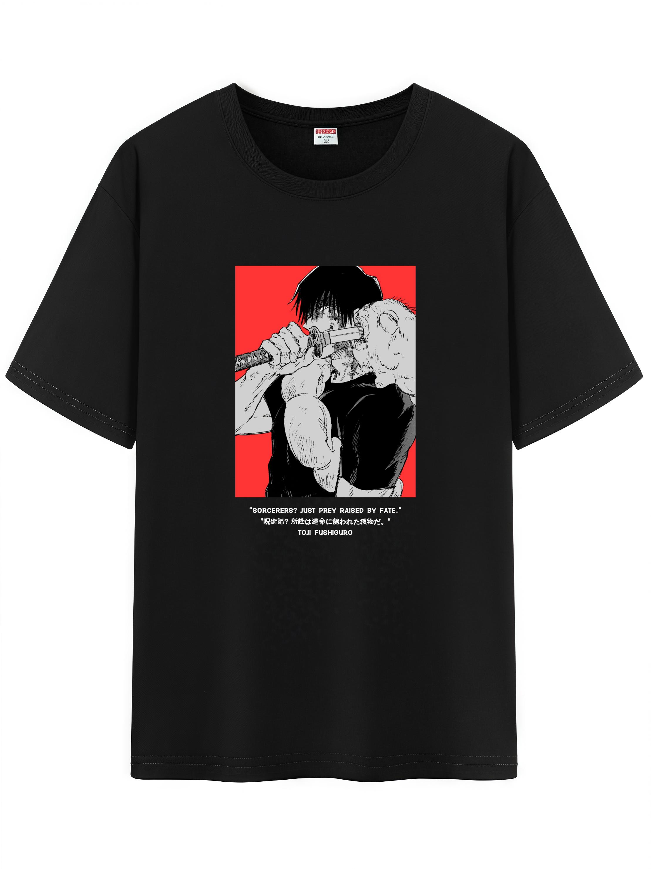 

2026 New Unisex Japanese Anime JJK Pattern TShirt Jujutsu Kaisen Character Gojo Graphic Short Sleeve Regular Fix Tee Shirt S