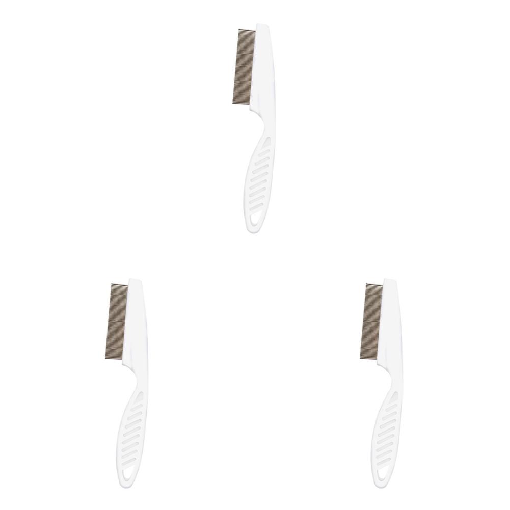 

EY# Stainless Steel Cat Flea Combs Universal Encryption Dog Lice Removal Brush T