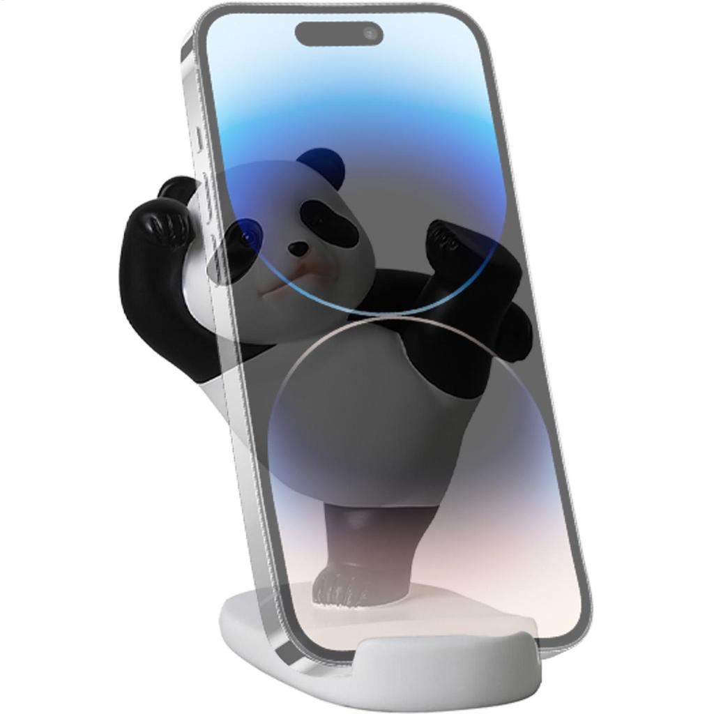 1pcs Panda Phone Stand Cartoon Panda Shape Desktop Phone Stand Non Slip Stable Multifunctional Decorative Panda Desk Ornament