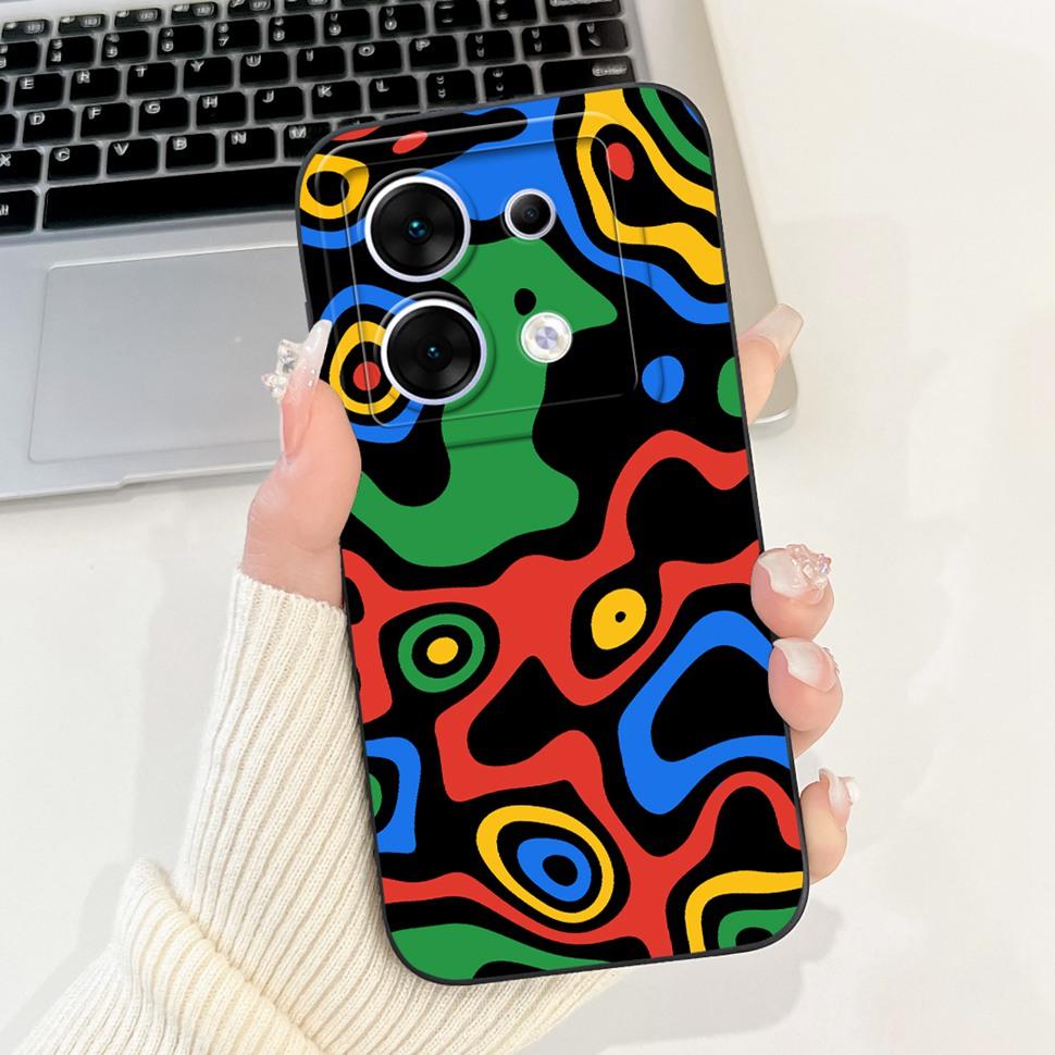 Stilvolle Blumenbemalte Hülle Für Infinix Zero 30 X6731 Case Weiche Silikon Handyhülle Für Infinix Zero 30 Zero30 5G Rückseite