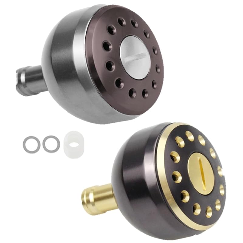 

[APAGAI] [Set of 2] Aluminum round knob Made of aluminum spinning reel fishing Green items power handle knob shimano A daiwa S exchange 38mm
