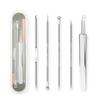 Sebum Extractor 5-piece Set, Nose Blackhead Extraction Tweezers