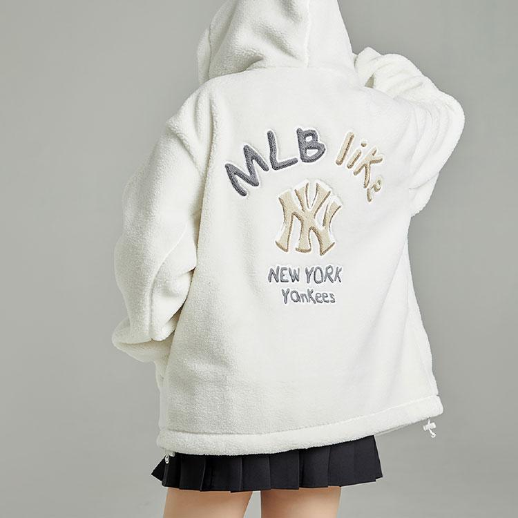 New MLB New York Yankees Velvet Jackets Unisex White 3AFDL3126-50IVS