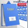 A4 Vertical Hanging File Box with 20 Clipboard Folders - Office Storage for HR & Finance