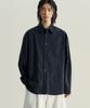 ROTEMBER Natural Washed 60-Count Cotton Shirt [Midnight Navy]