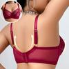 Sexy Comfortable Underwire Push Up Gathering Breathable Lace Plus Size Women Bra