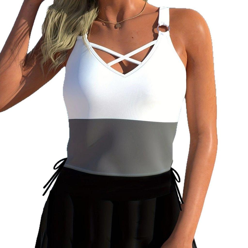 Women's 2025 Split Skirt Swimsuit - Sexy, Hot European & American Fashion for Summer