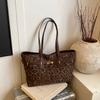 Vintage Large-capacity Tote Bag, Suede Trendy Shoulder Bag, Stylish Leopard Print Fashi Women's Handbag