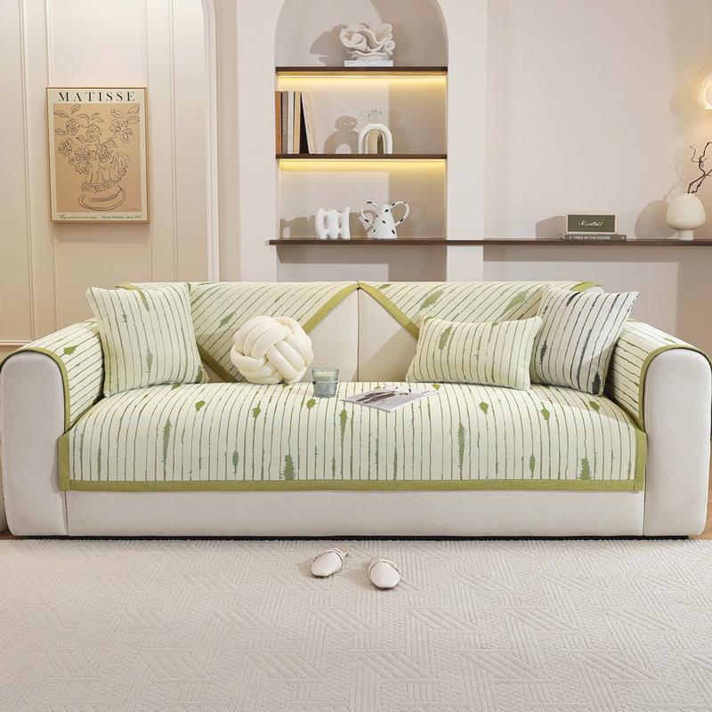 Eis-Seide Sofa-Kissen Sommer Neu Sofa-Armlehnen-Rückenlehnen-Abdeckung Handtuch Rutschfeste Atmungsaktive Sofa-Matte Sitzkissen