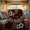Polynesian Floral Rv Customize Your Name Blanket Comfortable Soft Lightweight Allseason Multipurpose Blanket For Travel Camping Picnics Sofa Rv Bed