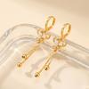 Gold Color Heart Butterfly Drop Earrings for Women Zircon Tassel Ball Hoop Party Wedding Gift Trendy Statement Earrings
