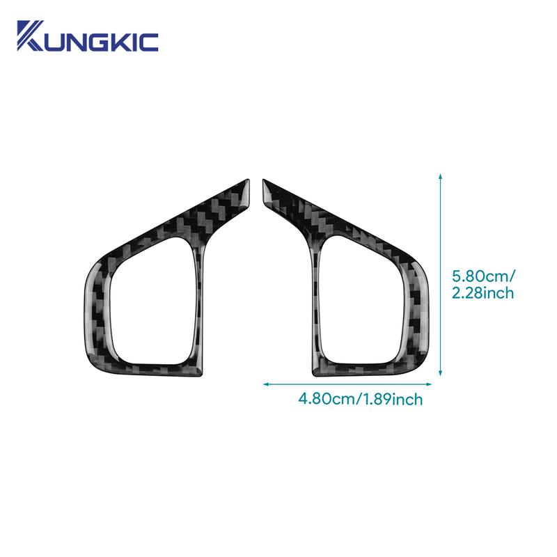For Renault Clio 3 2013 2014 2015 2016 2017 2018 Real Soft Carbon Fiber Sticker LHD RHD Car Steering Wheel Button Frame Trim
