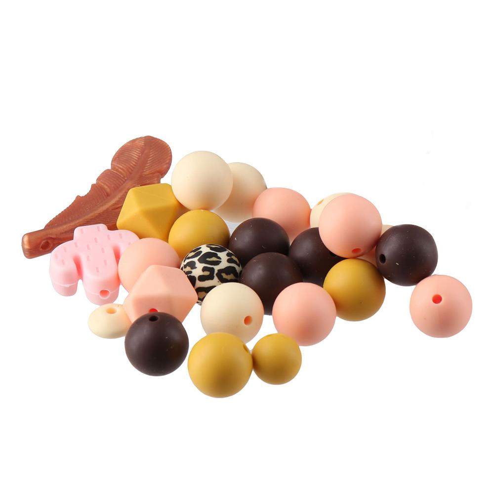 

92 шт. силиконовые бусины в ассортименте, круглые силиконовые бусины, объемные свободные бусины, принадлежности для изготовления ювелирных изделий