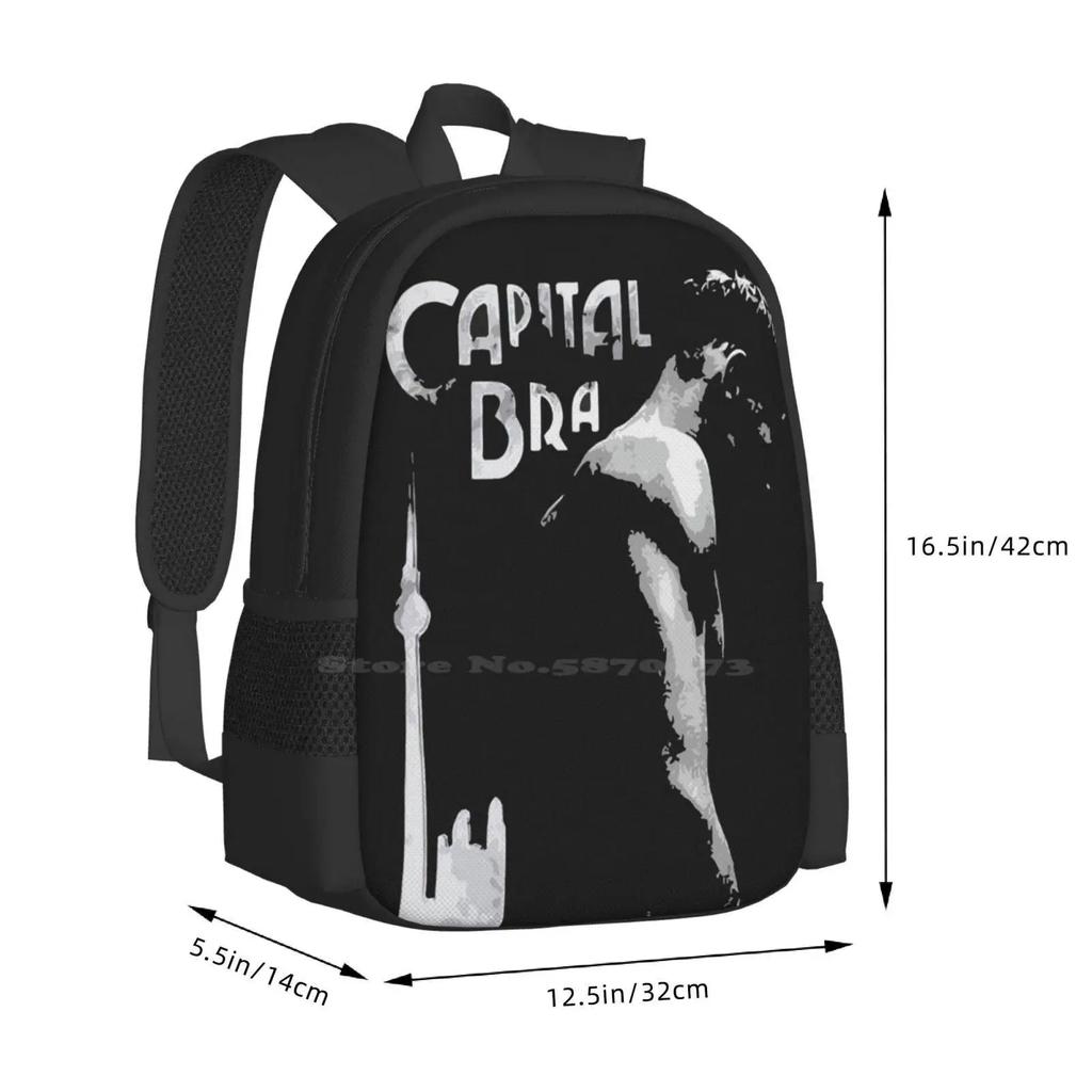 Capital Bra School Bags Travel Laptop Backpack Capital Bra Samra Berlin Lives