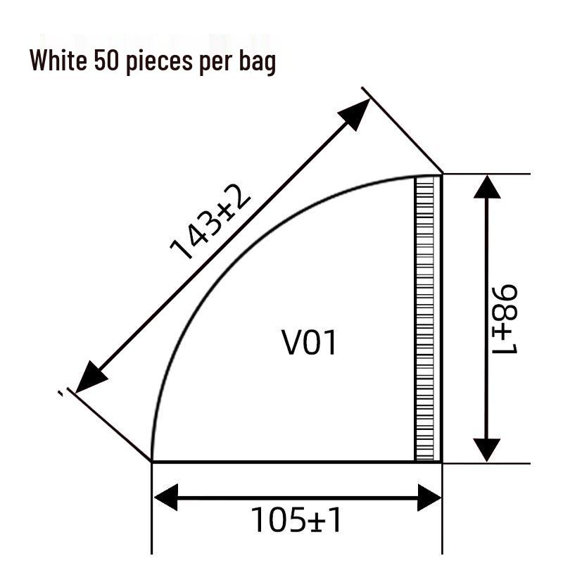 Premium Cone-Shaped Disposable Coffee Filters, Food Grade, Compatible with V60 for 1-4 Servings.
