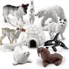10 Piece Realistic Polar Animal Figurines Set: Mini Arctic Toys for UK Educational Gifts