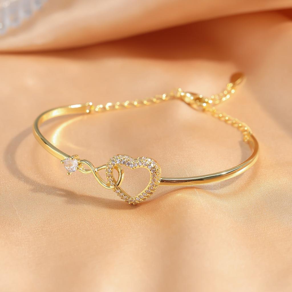 New Chain Love Hollow Bracelet, Luxury Elegant Women's Bracelet